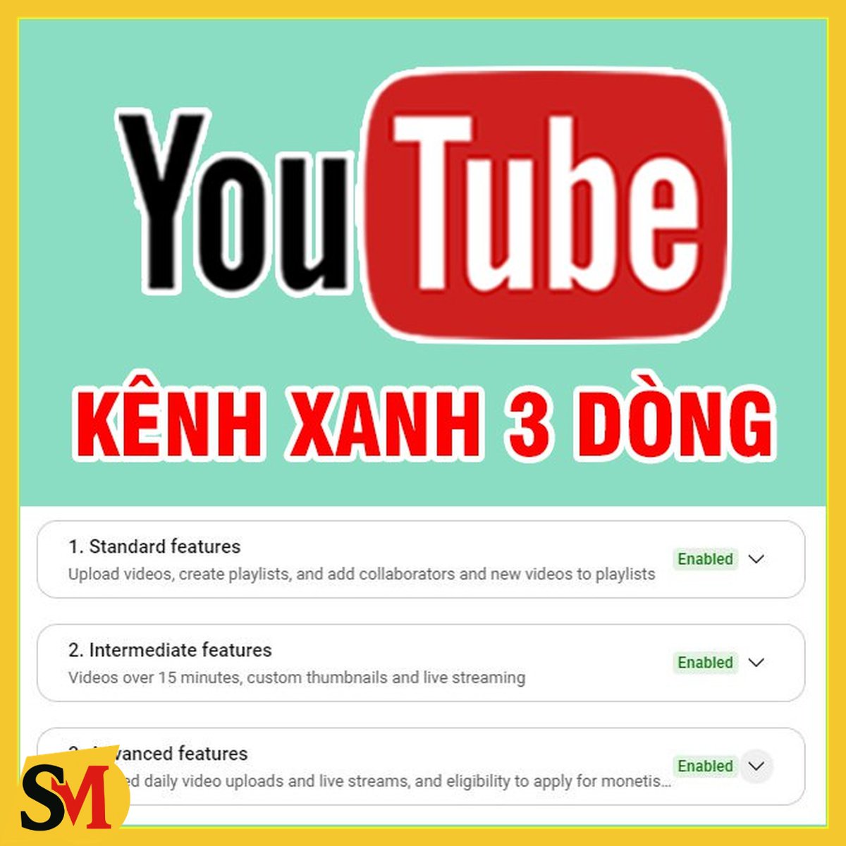 KÊNH YOUTUBE XANH 3 DÒNG - NHIỀU LOẠI KHÁC NHAU